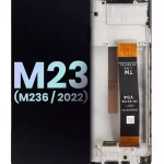 Samsung Galaxy M23 İle Uyumlu İçin Çerçeveli ekran (M236 2022) (Servis Paketi) (Tüm Renkler)  LCD Ekranı Uyumlu