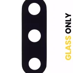 Samsung Galaxy M30 İle Uyumlu Arka Kamera Lensi (Sadece Cam) Yapışkanlı (M305 2019) (Siyah)