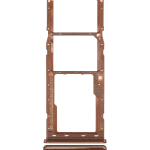 Samsung Galaxy M30 İle Uyumlu Çift Sim Kart Tepsisi (M305 2019) (Altın)