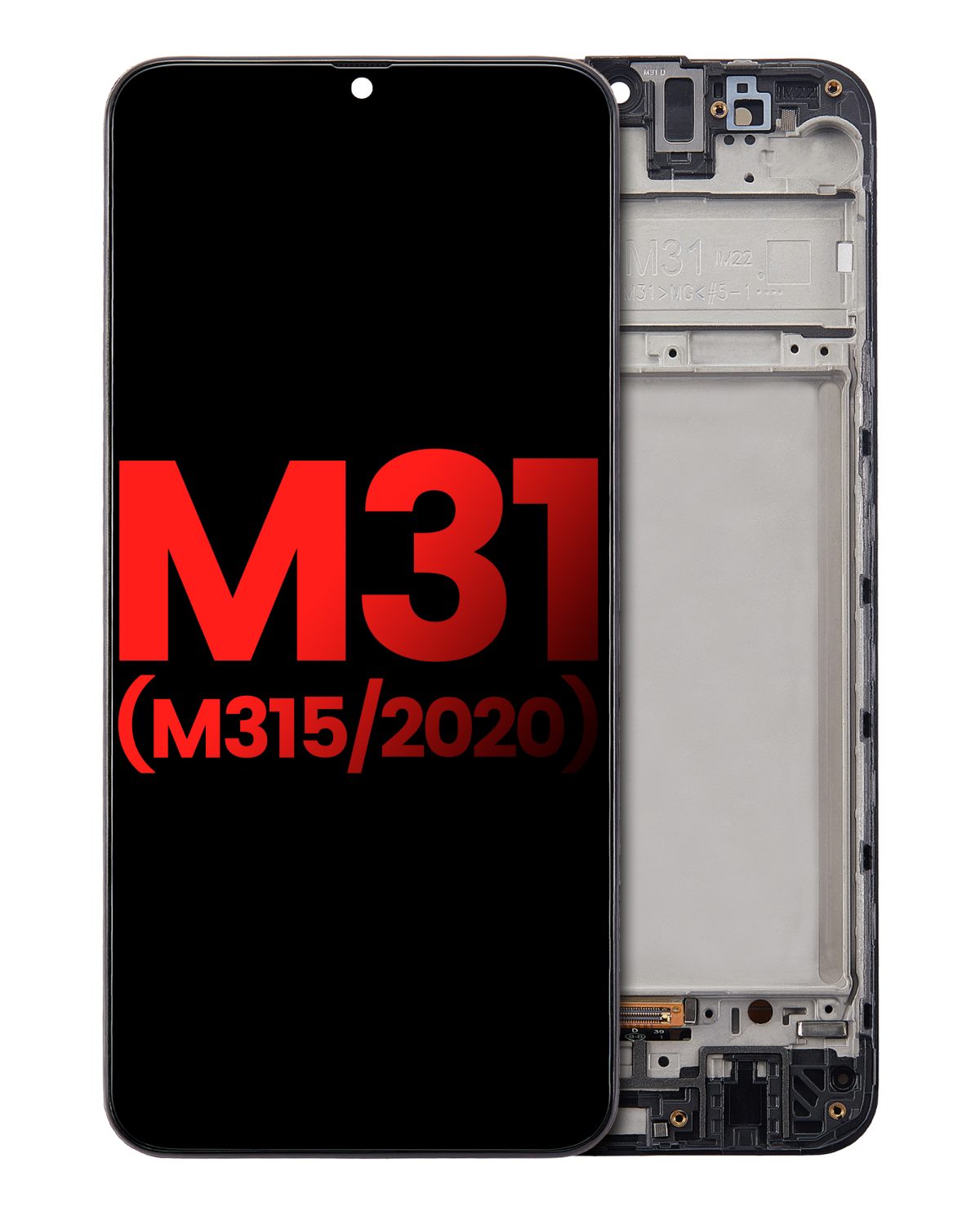 Samsung Galaxy M31 İle Uyumlu Çerçeveli ekran Orijinal Ekranı (M315 2020) (Aftermarket Plus) (Tüm Renkler)