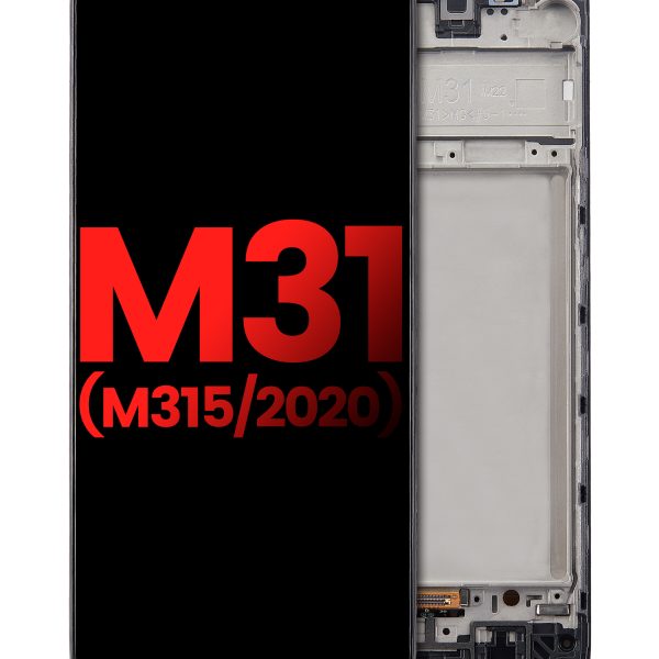 Samsung Galaxy M31 İle Uyumlu Çerçeveli ekran Orijinal Ekranı (M315 2020) (Aftermarket Plus) (Tüm Renkler)