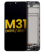 Samsung Galaxy M31 İle Uyumlu İçin Çerçeveli ekran (M315 2020) Orijinal (Tüm Renkler)  Orijinal Ekranı