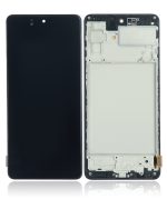 Samsung Galaxy M51 İle Uyumlu Çerçeveli ekran Orijinal Ekran (M515 2020) (Aftermarket Plus) (Celestial Black) - Görsel 2