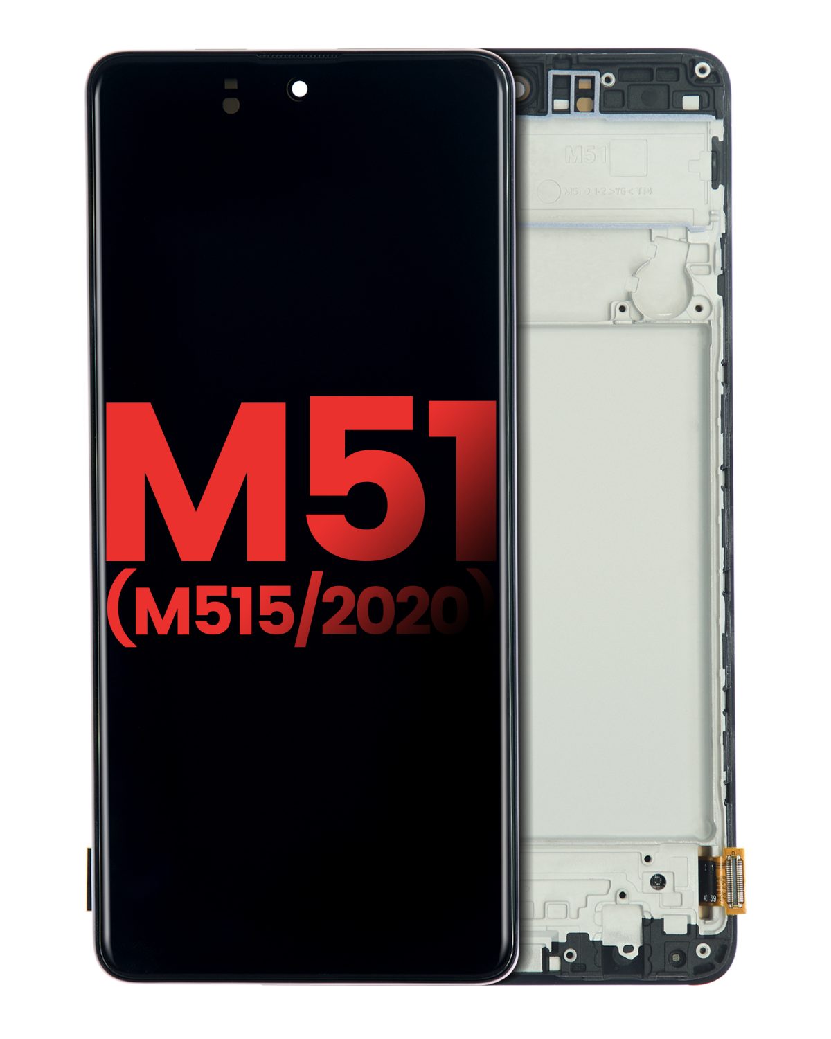Samsung Galaxy M51 İle Uyumlu Çerçeveli ekran Orijinal Ekran (M515 2020) (Aftermarket Plus) (Celestial Black) - Görsel 3