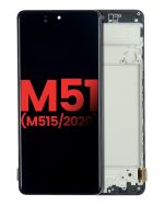 Samsung Galaxy M51 İle Uyumlu Çerçeveli ekran Orijinal Ekran (M515 2020) (Aftermarket Plus) (Celestial Black) - Görsel 3