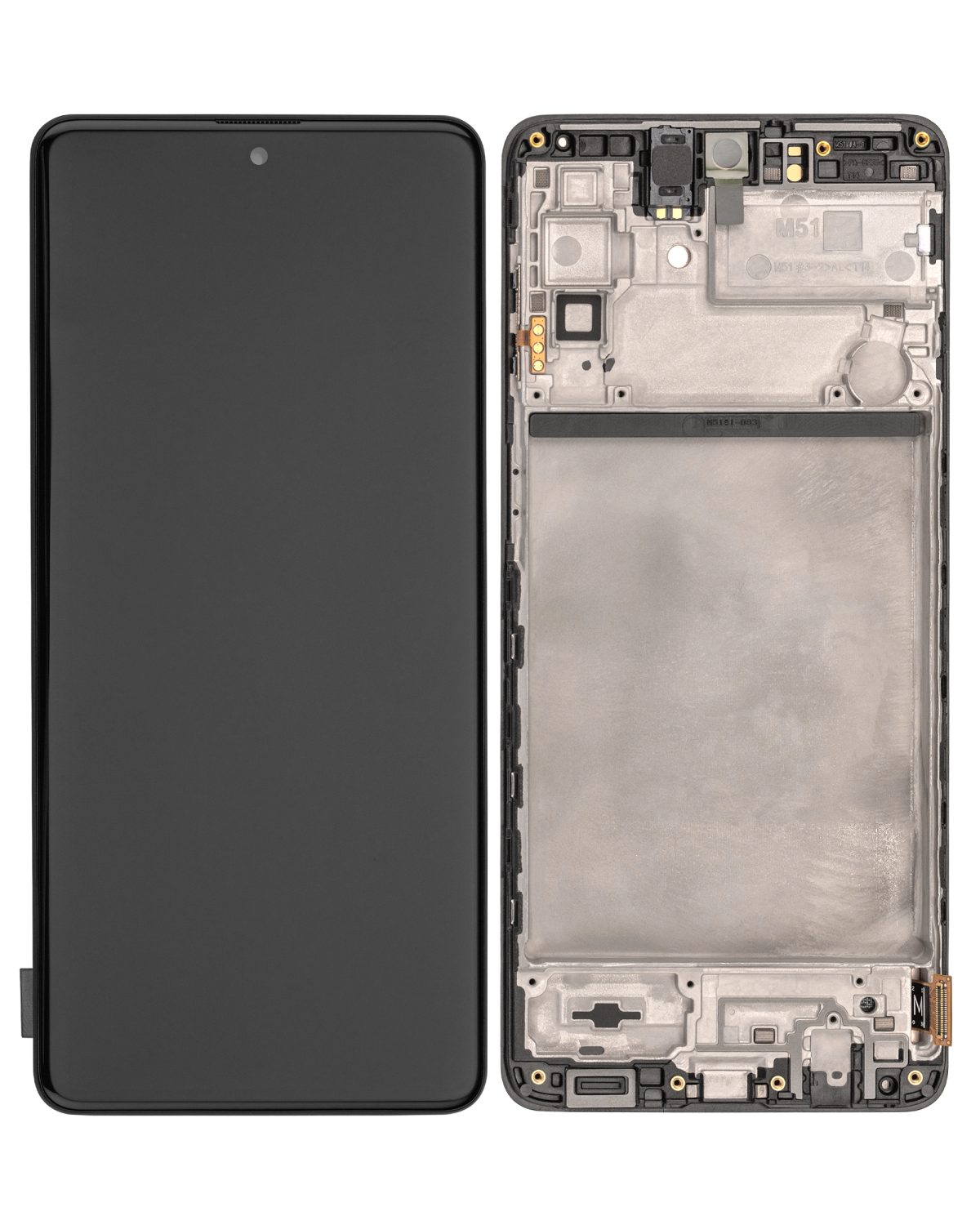 Samsung Galaxy M51 İle Uyumlu (M515 2020) (Service Pack) (Celestial Black) Çerçeveli ekran Orijinal Ekranı - Görsel 2
