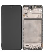 Samsung Galaxy M51 İle Uyumlu (M515 2020) (Service Pack) (Celestial Black) Çerçeveli ekran Orijinal Ekranı - Görsel 2