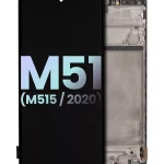 Samsung Galaxy M51 İle Uyumlu (M515 2020) (Service Pack) (Celestial Black) Çerçeveli ekran Orijinal Ekranı