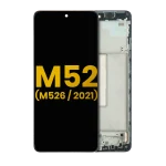 Samsung Galaxy M52 5G İle Uyumlu İçin Çerçeveli ekran (M526 2021) Orijinal (Tüm Renkler)  Orijinal Ekranı