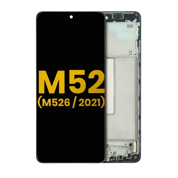 Samsung Galaxy M52 5G İle Uyumlu İçin Çerçeveli ekran (M526 2021) Orijinal (Tüm Renkler)  Orijinal Ekranı