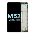 Samsung Galaxy M52 5G İle Uyumlu İçin Çerçeveli ekran (M526 2021) (Servis Paketi) (Tüm Renkler)  Orijinal Ekranı