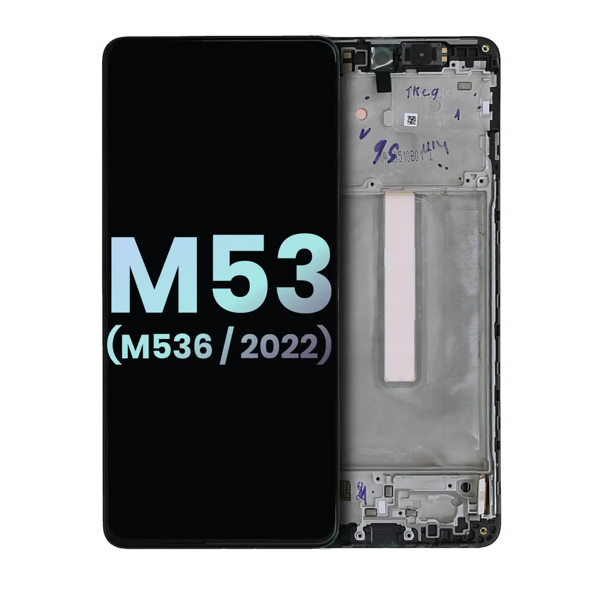 Samsung Galaxy M53 5G İle Uyumlu İçin Çerçeveli ekran (M536 2022) (Servis Paketi) (Tüm Renkler)  Orijinal Ekranı