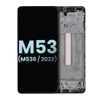 Samsung Galaxy M53 5G İle Uyumlu İçin Çerçeveli ekran (M536 2022) (Servis Paketi) (Tüm Renkler)  Orijinal Ekranı