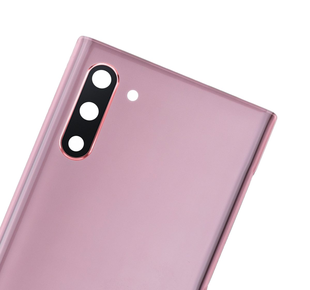 Samsung Galaxy Note 10 Arka Kapak Camı Kamera Lensli (Aura Pembe) - Görsel 3