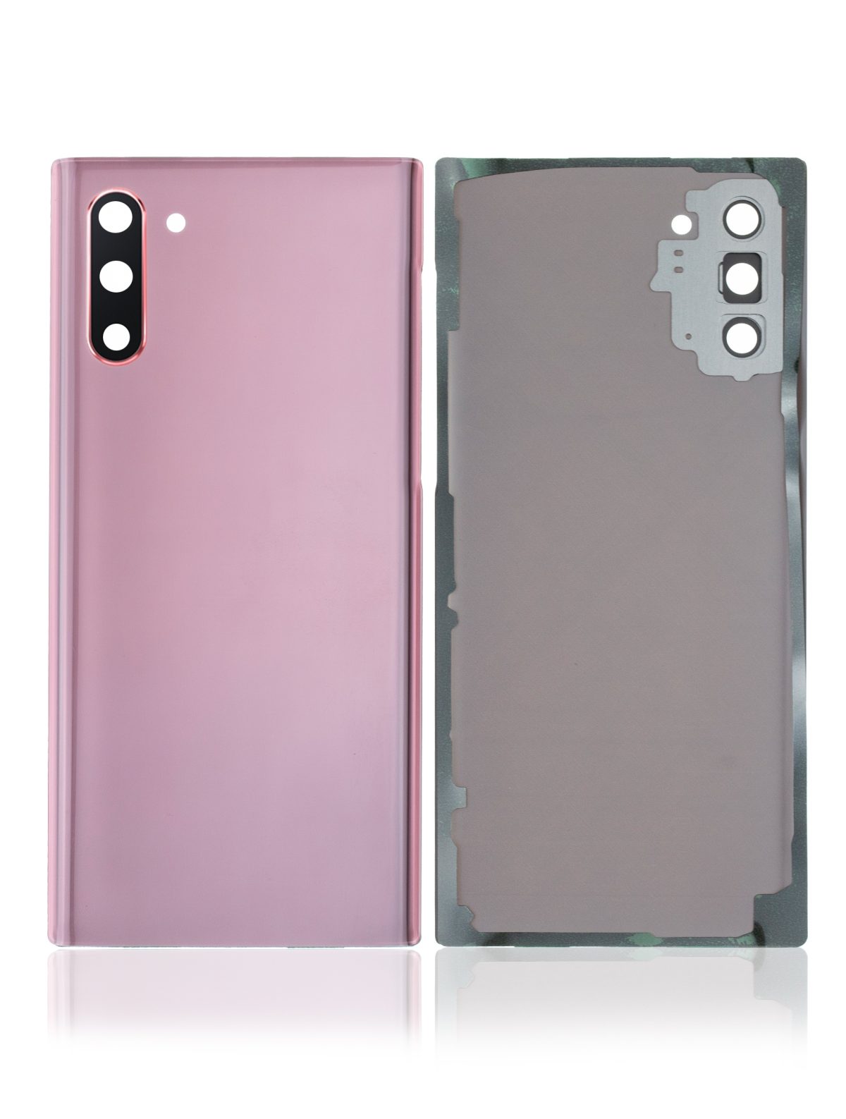 Samsung Galaxy Note 10 Arka Kapak Camı Kamera Lensli (Aura Pembe) - Görsel 4