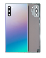 Samsung Galaxy Note 10 Arka Kapak Camı Kamera Lensli(Service Pack) (Aura Glow / Gümüş)