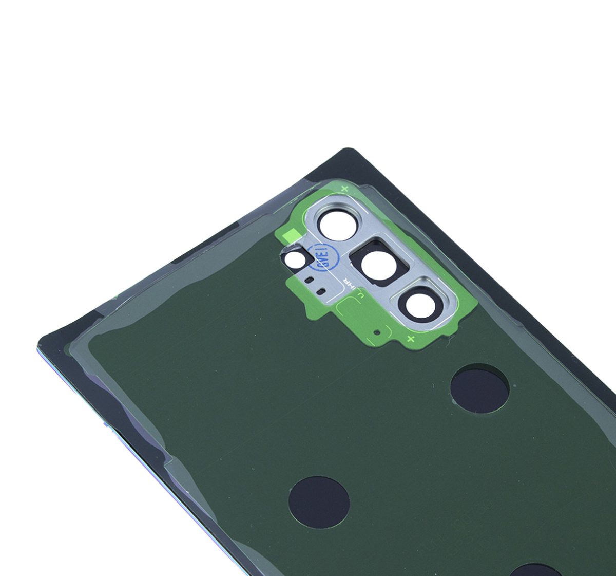 Samsung Galaxy Note 10 Arka Kapak Camı Kamera Lensli(Service Pack) (Aura Glow / Gümüş) - Görsel 5