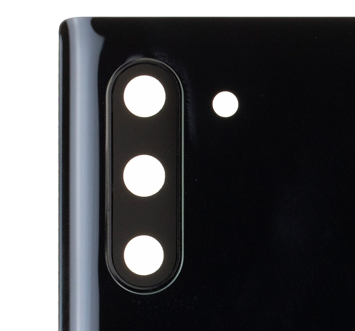 Samsung Galaxy Note 10 Arka Kapak Camı Kamera Lensli(Service Pack) (Aura Siyah) - Görsel 3