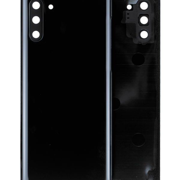 Samsung Galaxy Note 10 Arka Kapak Camı Kamera Lensli(Service Pack) (Aura Siyah)