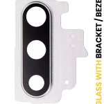 Samsung Galaxy Note 10 (Aura Beyaz) İçin Braketli / Çerçeveli ekran Arka Kamera Lensi