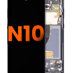 Samsung Galaxy Note 10 İle Uyumlu Çerçeveli ekran Orijinal Ekranı (Leke: A Sınıfı) (Aura Siyahı)