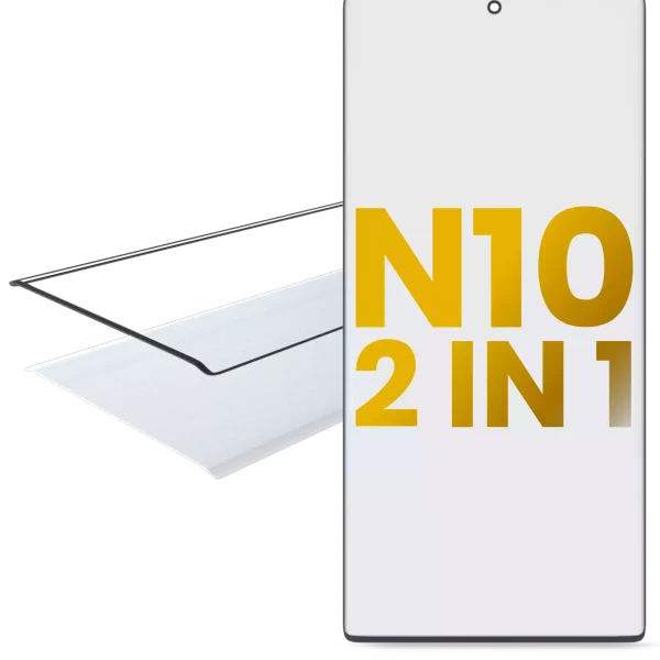 Samsung Galaxy Note 10 İle Uyumlu OCA Önceden Yüklenmiş 2'si 1 Arada Ön Cam