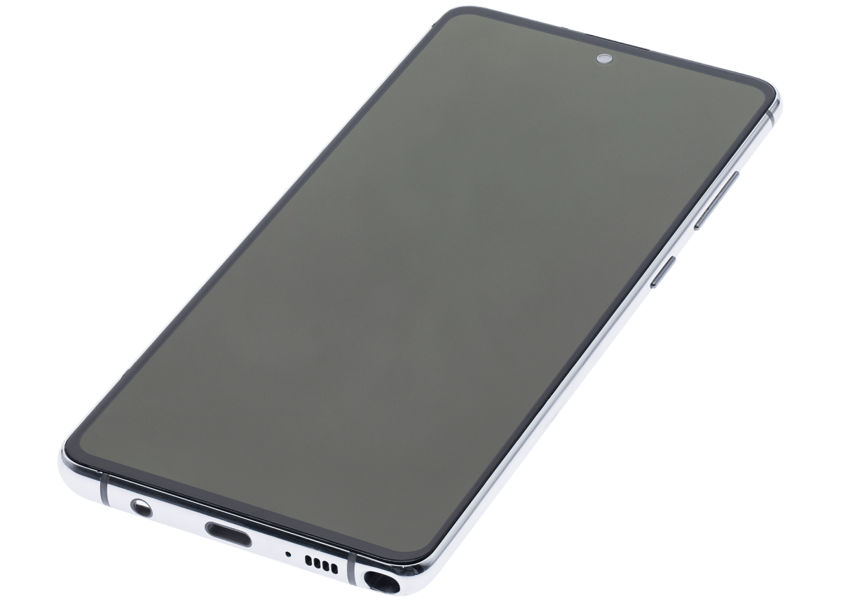 Samsung Galaxy Note 10 Lite İle Uyumlu Çerçeveli ekran oled Ekranı  (Aftermarket Plus) (Aura Glow / Gümüş) - Görsel 5