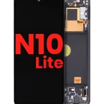 Samsung Galaxy Note 10 Lite İle Uyumlu Çerçeveli ekran oled Ekranı (Aftermarket Plus) (Aura Siyah)