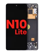 Samsung Galaxy Note 10 Lite İle Uyumlu Çerçeveli ekran oled Ekranı (Aftermarket Plus) (Aura Siyah)