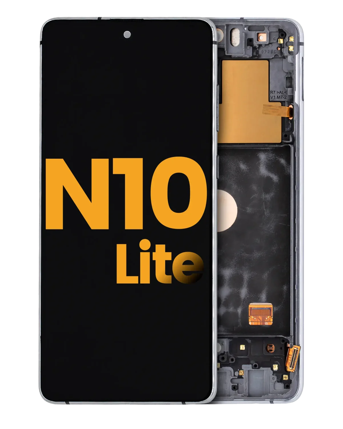 Samsung Galaxy Note 10 Lite Orijinal (Aura Glow / Gümüş) İçin Çerçeveli ekran Orijinal Ekranı