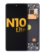 Samsung Galaxy Note 10 Lite Orijinal (Aura Siyah) İçin Çerçeveli ekran Orijinal Ekranı Uyumlu