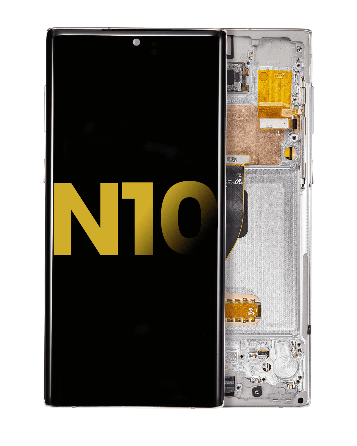 Samsung Galaxy Note 10 Orijinal (Aura Beyazı) İçin Çerçeveli ekran Orijinal Ekranı