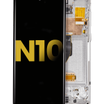 Samsung Galaxy Note 10 Orijinal (Aura Beyazı) İçin Çerçeveli ekran Orijinal Ekranı