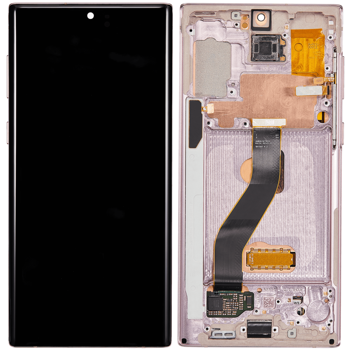Samsung Galaxy Note 10 Orijinal (Aura Glow / Gümüş) İçin Çerçeveli ekran Orijinal Ekranı - Görsel 2