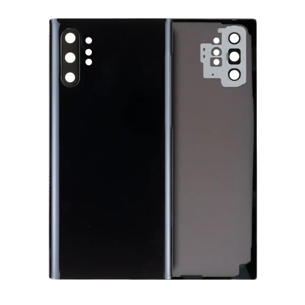 Samsung Galaxy Note 10 Plus 5G Arka Kapak Camı Kamera Lensli  (Aura Siyah)