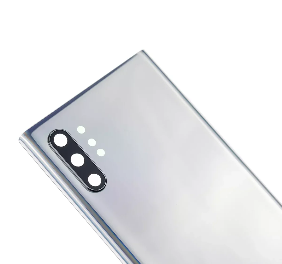 Samsung Galaxy Note 10 Plus 5G Arka Kapak Camı Kamera Lensli (Servis Paketi) (Aura Glow / Gümüş) - Görsel 2