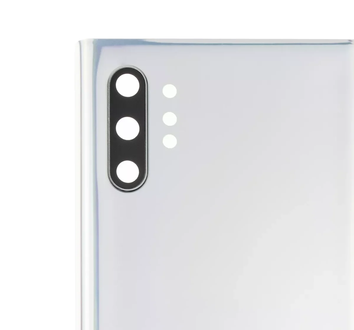 Samsung Galaxy Note 10 Plus 5G Arka Kapak Camı Kamera Lensli (Servis Paketi) (Aura Glow / Gümüş) - Görsel 3
