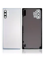 Samsung Galaxy Note 10 Plus 5G Arka Kapak Camı Kamera Lensli (Servis Paketi) (Aura Glow / Gümüş) - Görsel 4