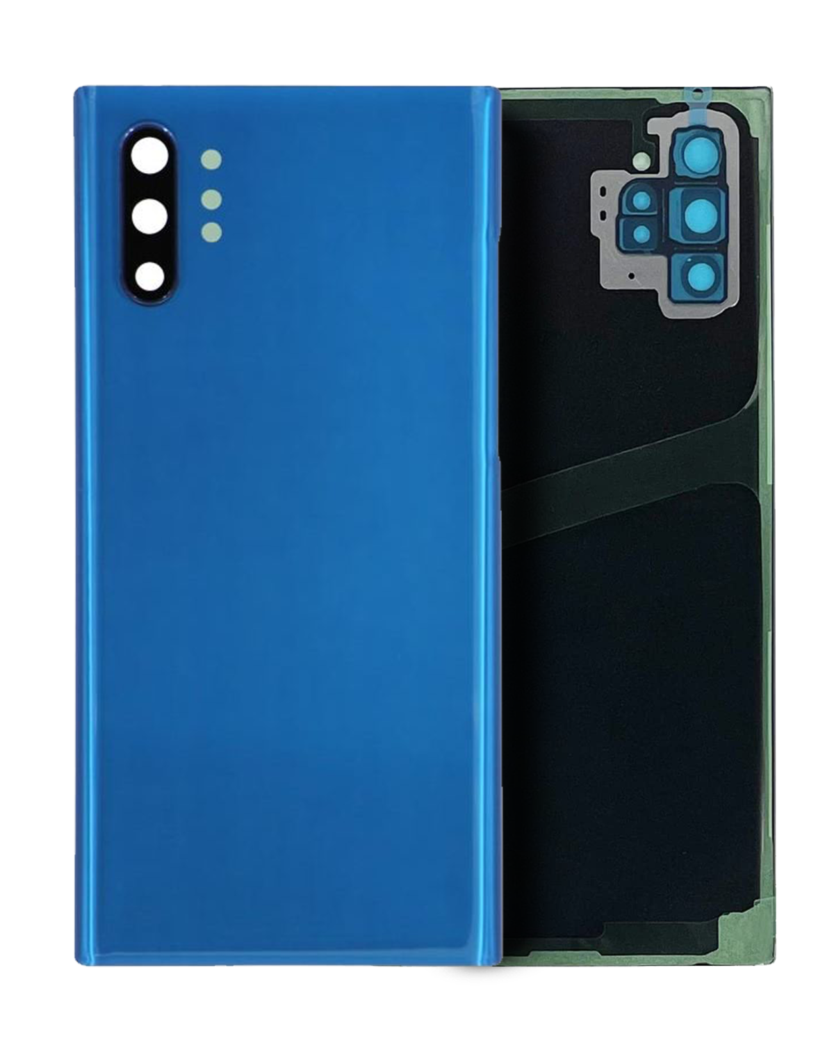 Samsung Galaxy Note 10 Plus 5G Arka Kapak Camı Kamera Lensli (Servis Paketi) (Aura Mavisi)