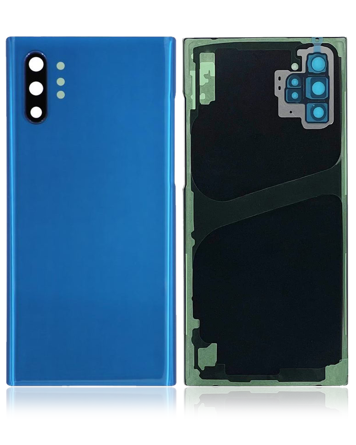 Samsung Galaxy Note 10 Plus 5G Arka Kapak Camı Kamera Lensli (Servis Paketi) (Aura Mavisi) - Görsel 4
