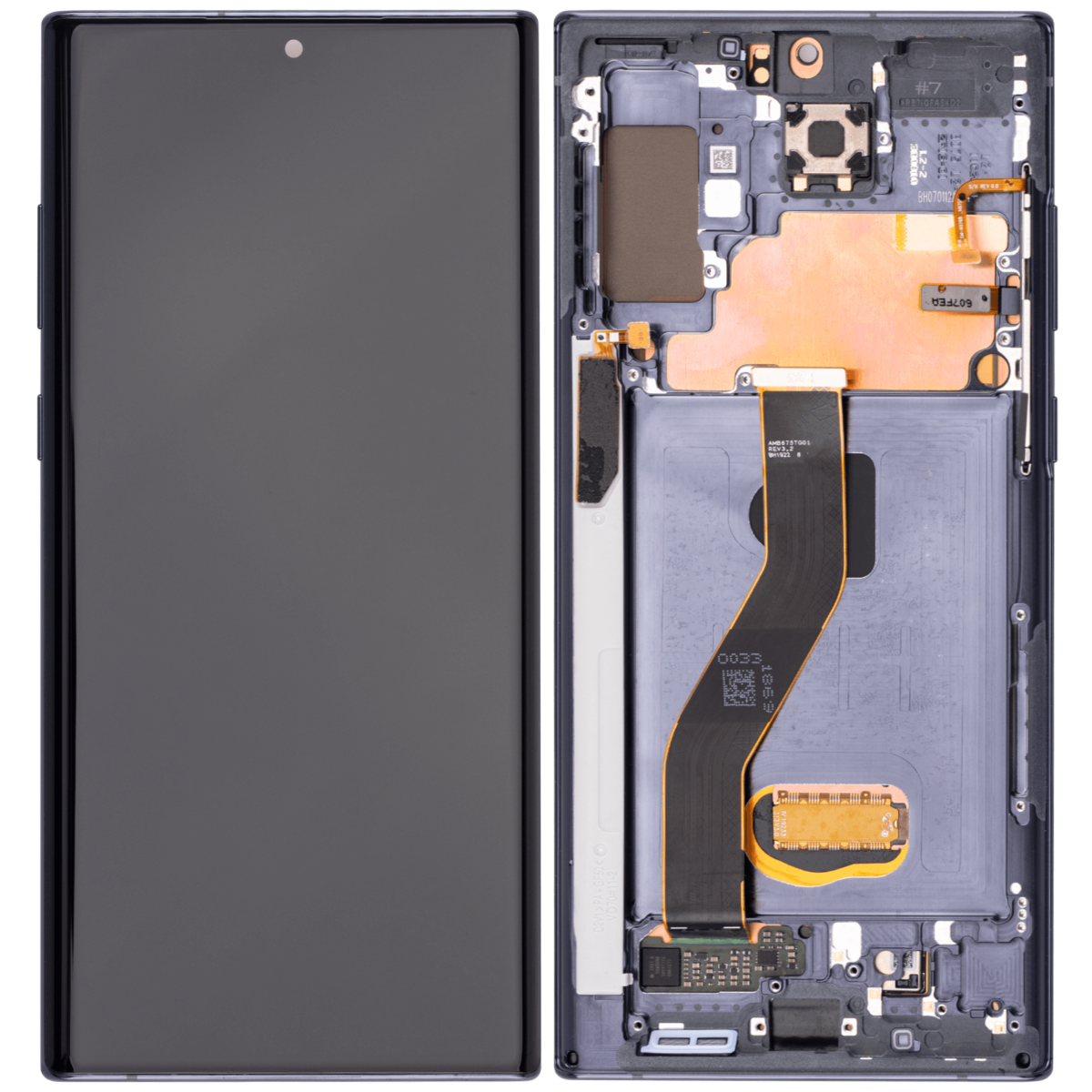Samsung Galaxy Note 10 Plus 5G İçin Çerçeveli ekran oled Ekranı (Aftermarket Plus) (Aura Siyah) - Görsel 2