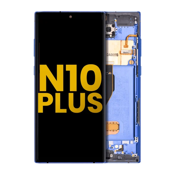 Samsung Galaxy Note 10 Plus / 5G Orijinal (Mavi) İçin Çerçeveli ekran Orijinal Ekranı