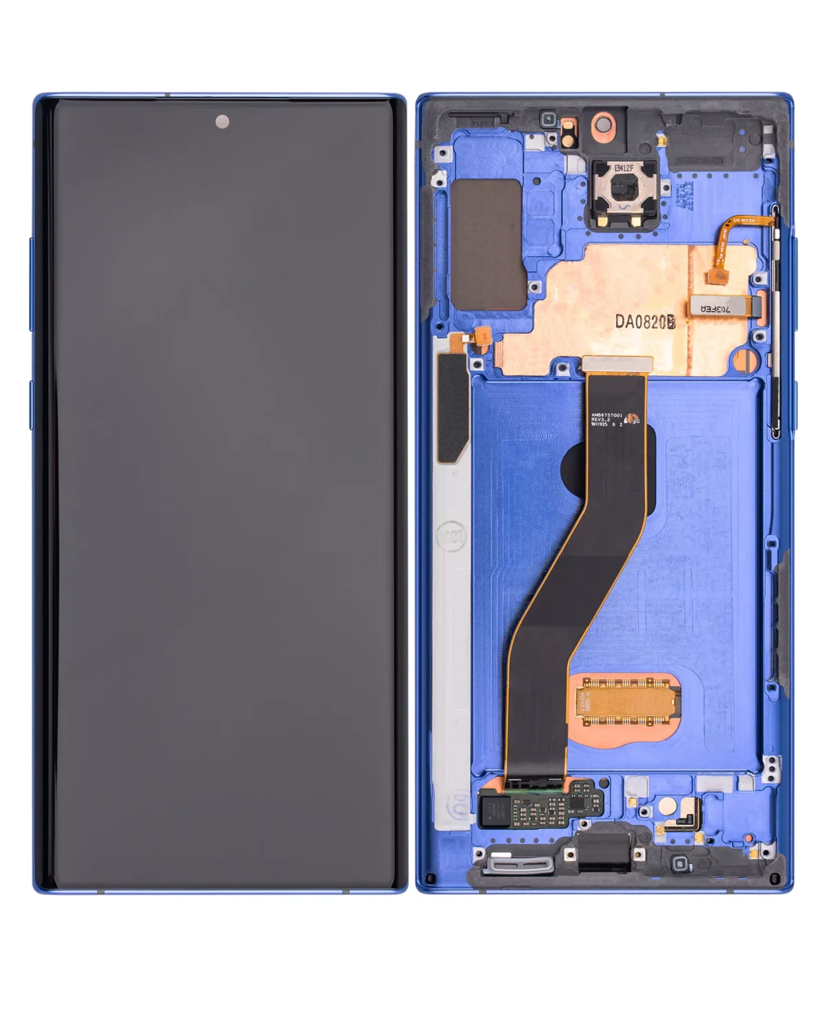 Samsung Galaxy Note 10 Plus / 5G (Service Pack) (Aura Blue) İçin Çerçeveli ekran Orijinal Ekranı Uyumlu - Görsel 2