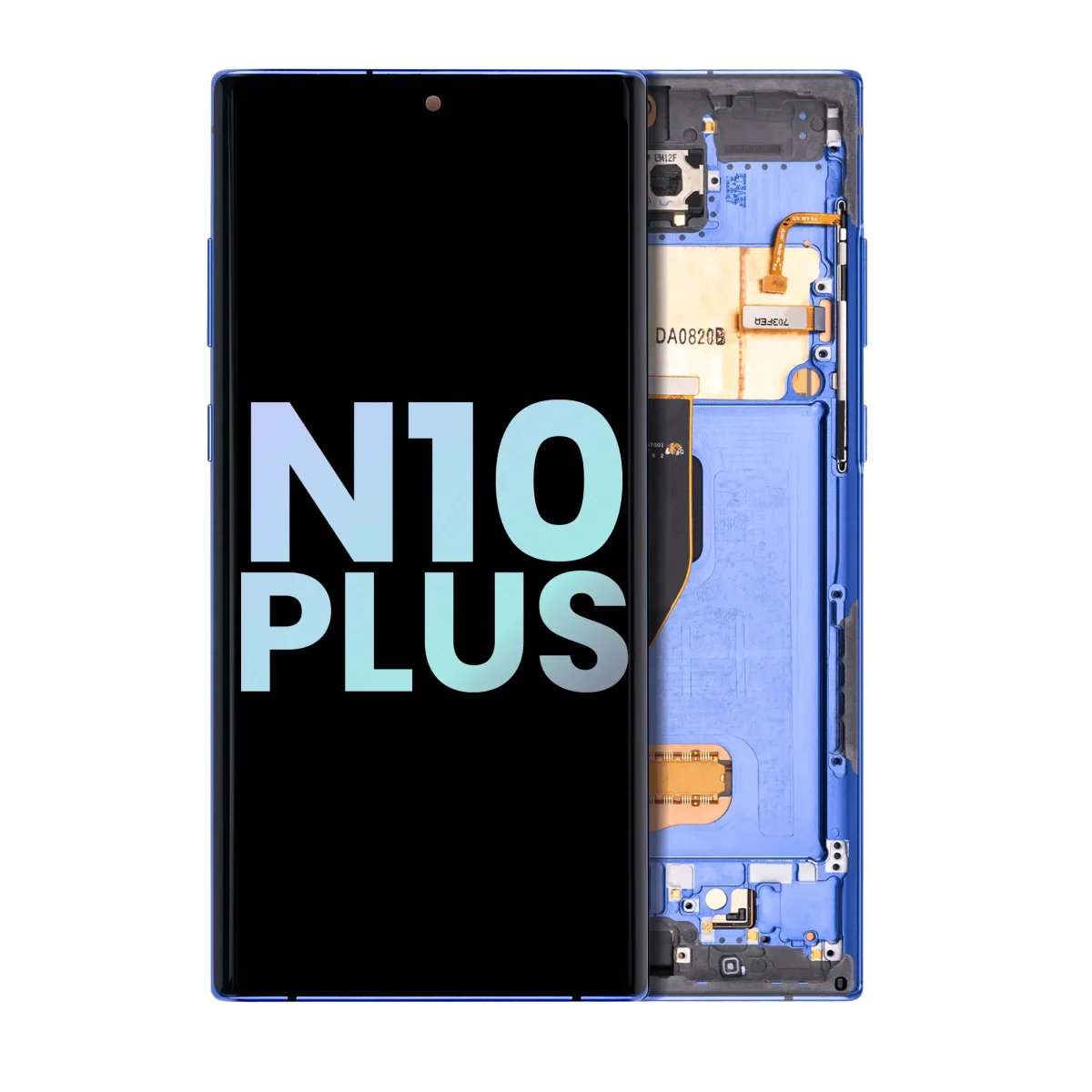 Samsung Galaxy Note 10 Plus / 5G (Service Pack) (Aura Blue) İçin Çerçeveli ekran Orijinal Ekranı Uyumlu