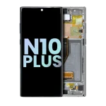 Samsung Galaxy Note 10 Plus / 5G (Service Pack) (Aura Glow / Silver) İçin Çerçeveli ekran Orijinal Ekranı