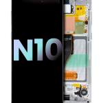 Samsung Galaxy Note 10 (Service Pack) (Aura Beyaz) İçin Çerçeveli ekran Orijinal Ekranı Uyumlu