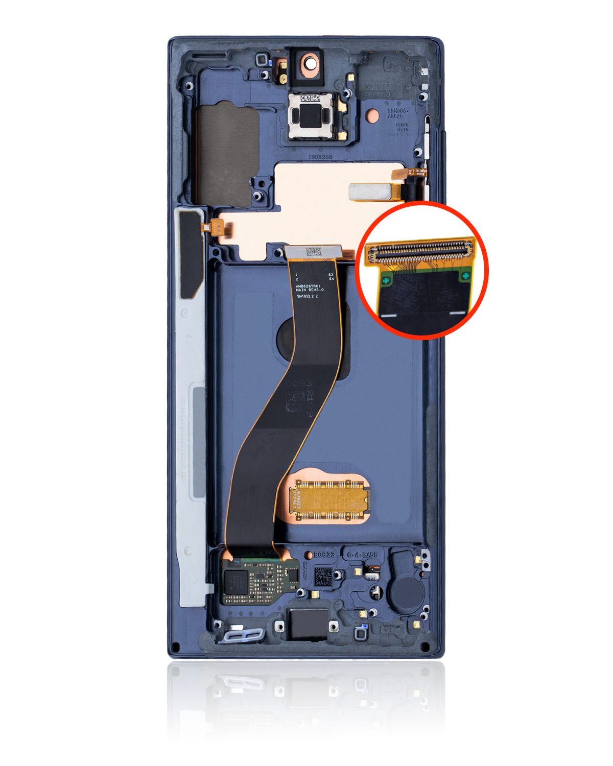 Samsung Galaxy Note 10 (Service Pack) (Aura Glow / Silver) İçin Çerçeveli ekran Orijinal Ekranı - Görsel 3