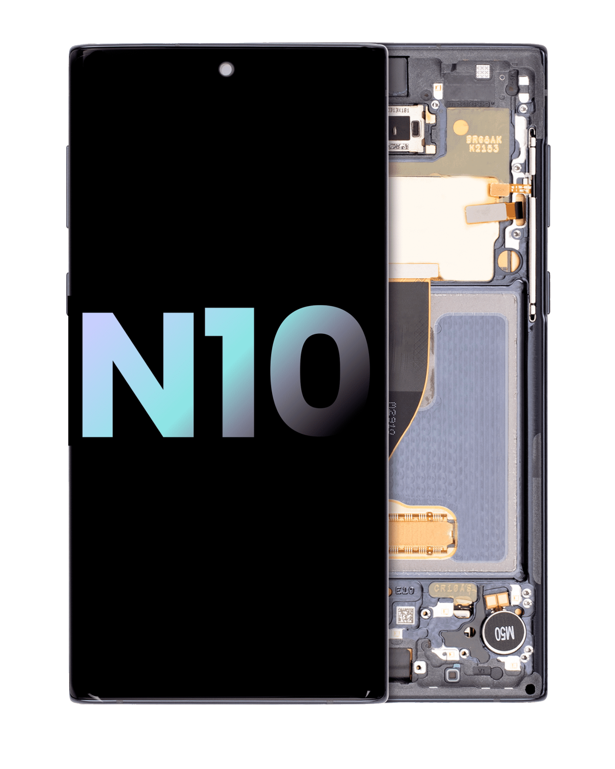 Samsung Galaxy Note 10 (Service Pack) (Aura Siyah) İçin Çerçeveli ekran Orijinal Ekranı Uyumlu
