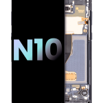 Samsung Galaxy Note 10 (Service Pack) (Aura Siyah) İçin Çerçeveli ekran Orijinal Ekranı Uyumlu