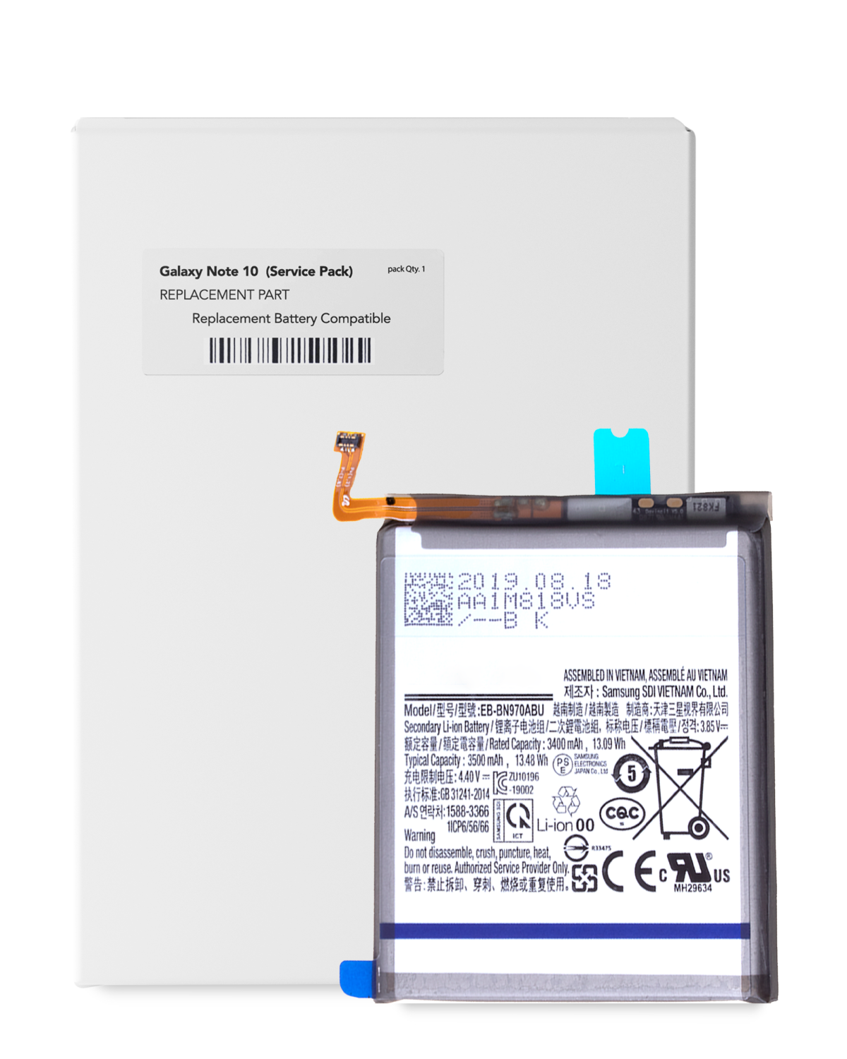 Samsung Galaxy Note 10 (Servis Paketi) İle Uyumlu Batarya Pil Batarya Pil